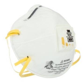 Respirator Particulate Disposable, Standard, N95, 95% Efficiency, Stapled, White