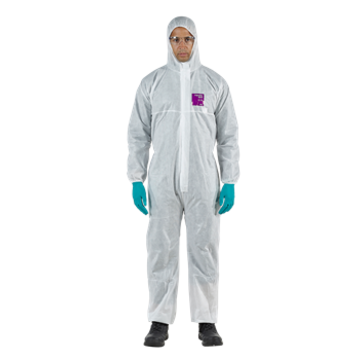 Coverall, Medium, White, SMS Fabric