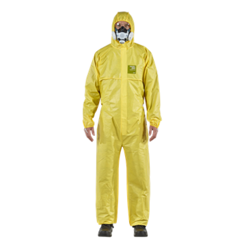 Coverall, 5X-Large, Yellow, Polypropylene