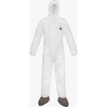 Disposable Coverall, M, White, MicroMax® NS, 40 to 42 in Chest, 29 in Inseam lg