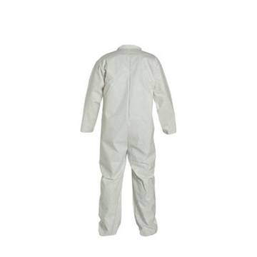 Hooded Protective Coverall, X-large, White, Microporous Film, For Automotive Refinishing