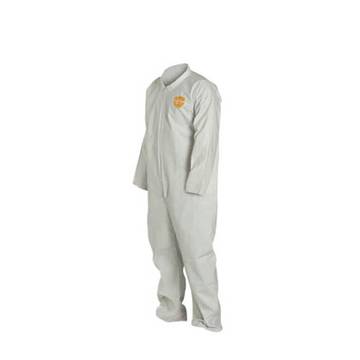 Hooded Protective Coverall, X-large, White, Microporous Film, For Automotive Refinishing