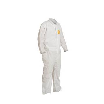 Chemical Resistant Protective Coverall, 3x-large, White, Proshield® 10 Fabric