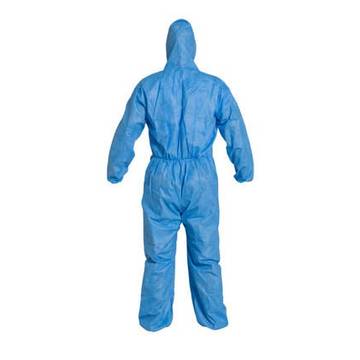 Hooded, Disposable Protective Coverall, X-large, Blue, Proshield® 10 Fabric