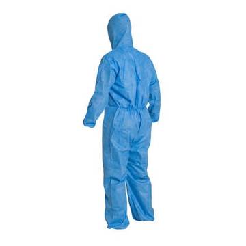 Hooded, Disposable Protective Coverall, X-large, Blue, Proshield® 10 Fabric