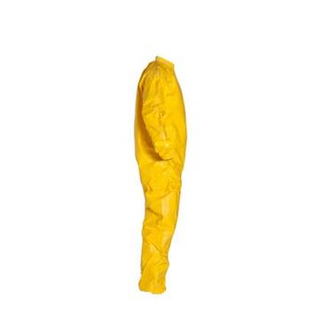 Hooded, Chemical Resistant Protective Coverall, X-Large, Yellow, Tychem® 2000 Fabric, 41-1/4 to 44-3/4 in, Elastic