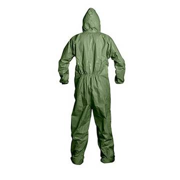 Hooded, Chemical Resistant Protective Coverall, X-large, Green, Tychem® 2000 Sfr Fabric