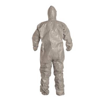 Coverall Chemical Resistant Protective, Gray, Tychem® 6000 Fabric, Taped