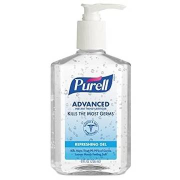 Désinfectant pour les mains, 8 oz, transparent