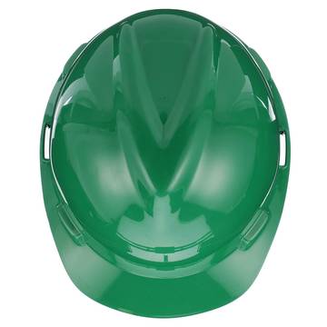 Hard Hat Slotted, Green, Polyethylene, Ratchet, Class E