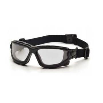 Safety Glasses, 144 mm wd, 160 mm lg, 1.8 mm thk, Anti-Fog, Clear, Vented Frame, Black