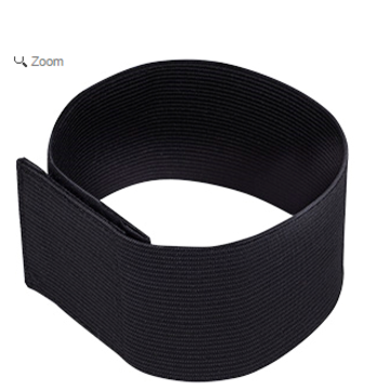 Leg Band Elastic, 2 In Wd, 14 In Lg, Black, Loop Closure