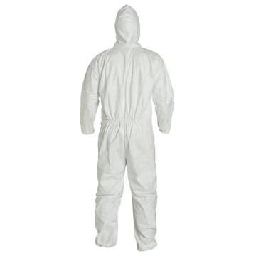 Hooded Protective Coverall, X-large, White, Hdpe