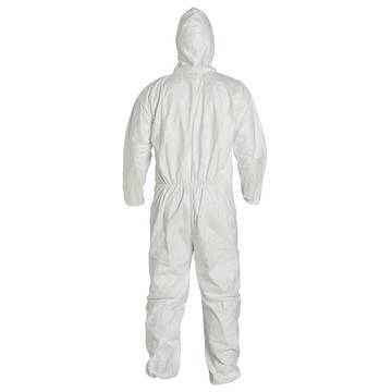 Coverall Hooded Protective, White, Hdpe