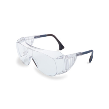 Safety Glasses, Medium, Anti-Scratch, Clear, Full Frame, OTG, Clear