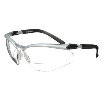 Eyewear 3m™ Bx Reader Protective, 11375-00000-20, Clear Lens, Silver Frame,  +2.0 Dioptre