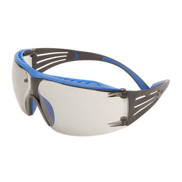 3m™ Securefit™ Protective Eyewear 400 Series, Sf407xsgaf-blu, Indoor/outdoor Scotchgard™ Anti-fog Lens, Blue/grey
