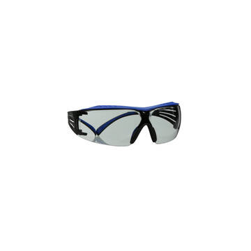3m™ Securefit™ Protective Eyewear 400 Series, Sf407xsgaf-blu, Indoor/outdoor Scotchgard™ Anti-fog Lens, Blue/grey