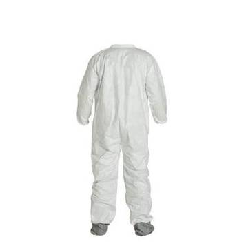 Chemical Resistant Protective Coverall, X-Large, White, Tyvek® 400 Fabric