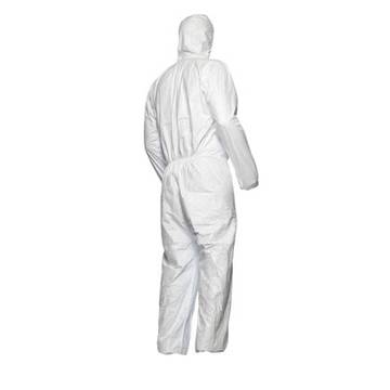 Hooded, Chemical Resistant Protective Coverall, 3X-Large, White, Tyvek® 500 Fabric