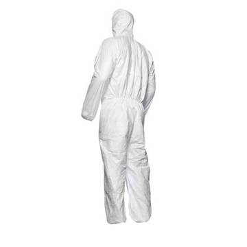 Hooded, Chemical Resistant Protective Coverall, 3X-Large, White, Tyvek® 500 Fabric