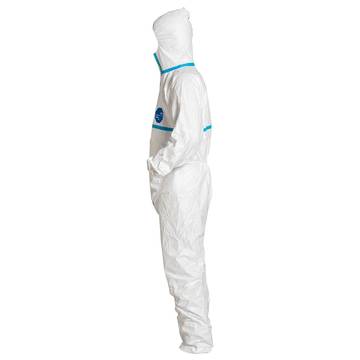 Hooded, Chemical Resistant Protective Coverall, X-Large, White, Tyvek® 600 Fabric