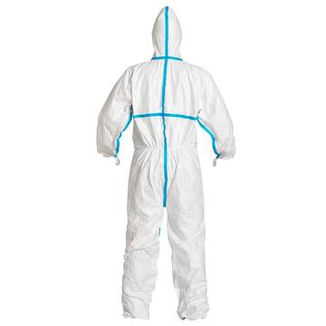 Hooded, Chemical Resistant Protective Coverall, X-Large, White, Tyvek® 600 Fabric