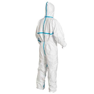 Hooded, Chemical Resistant Protective Coverall, X-Large, White, Tyvek® 600 Fabric