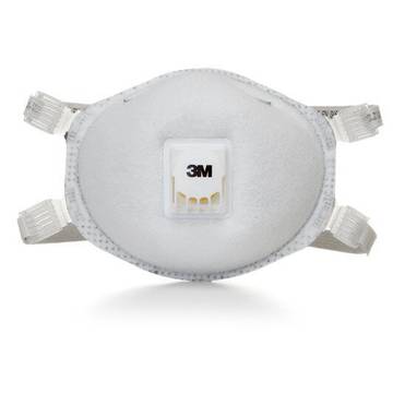 Particulate Disposable Respirator, Standard, N95, 95% Efficiency, Braided Comfort, White
