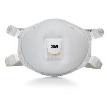 Respirator Particulate Disposable, Standard, N95, 95% Efficiency, Braided Comfort, White