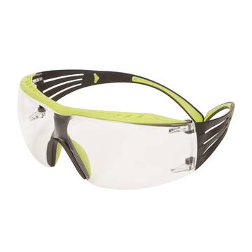 Lunettes de protection SecureFit(MC) 3M(MC) de Série 400, SF401XAF-GRN, verres antibuée transparents, vert/noir