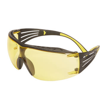 Lunettes de protection SecureFit(MC) 3M(MC) de Série 400, SF403XSGAF-YEL, Verres antibuée ambre Scotchgard(MC), jaune/noir