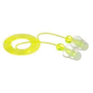 3m™ Tri-flange Earplugs, P3000, Yellow, Corded