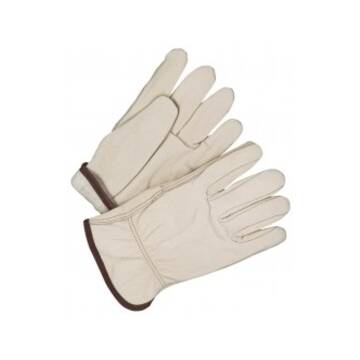 Gloves Driver, Leather, White