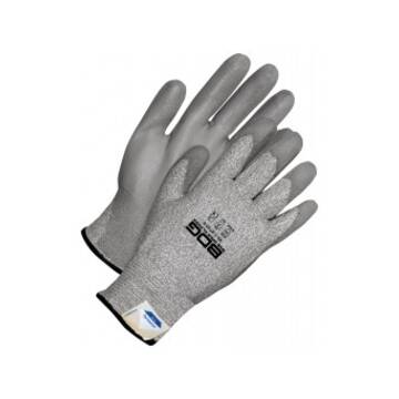 Coated Gloves, Gray, 13 Ga Dyneema Backing