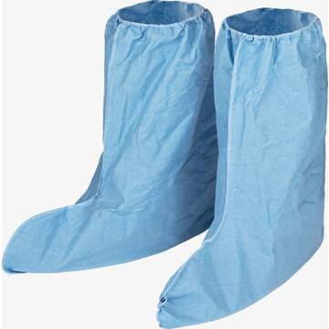 Couvre-bottes antidérapant jetable, très grand, bleu, tissu
