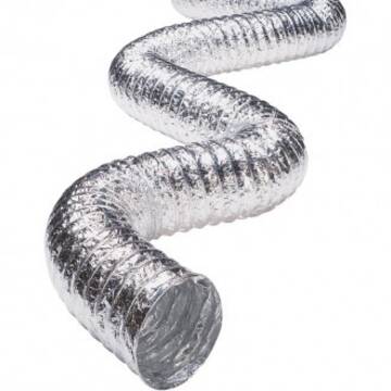 Wire Reinforced Flexible Duct, 10 in x 25 ft, Mylar