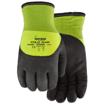 Gloves Cold War, Yellow/black, Nitrile