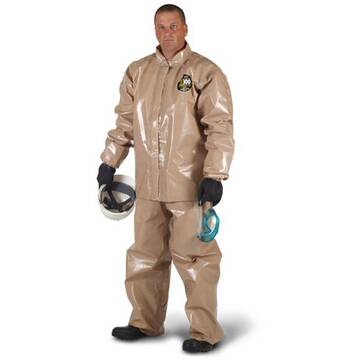 Kappler Zytron 300 Nfpa Coverall: Respirator Fit Hood, Elastic Wrists,