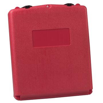 Boîte de rangement de documents, 13.125 pouce de largeur, 15.75 pouce de hauteur, Polyéthylène, Rouge