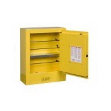 Flammable Safety Cabinet, 1 gal, 22 in ht, 17 in wd, 8 in dp, 18 ga Steel