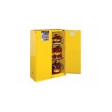 Sure-grip® Ex Flammable Safety Cabinet, 45 Gallon, 2 Self-close Doors, Yellow