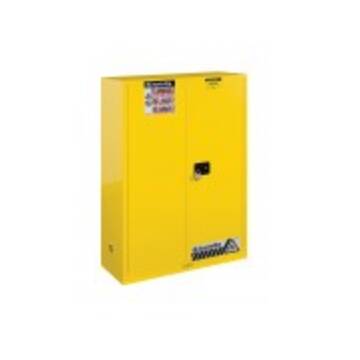 Flammable Safety Cabinet, 45 gal, 65 in ht, 43 in wd, 18 in dp, 18 ga Steel