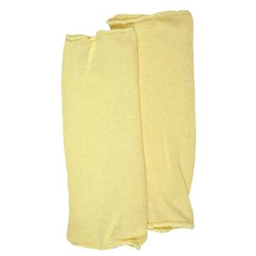 Cut Resistant Sleeve Without Thumb Hole , 10 In Lg, Kevlar®, Yellow