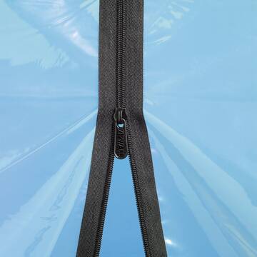 Zipper Self Adhesive, Standard, 7 Ft X 50.8 Mil, Plastic/cloth, Black/blue