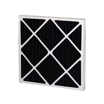 Pleated Air Filter, Odor Removal, 100% Synthetic Fiber, 20 in x 20 in x 2 in, MERV 6