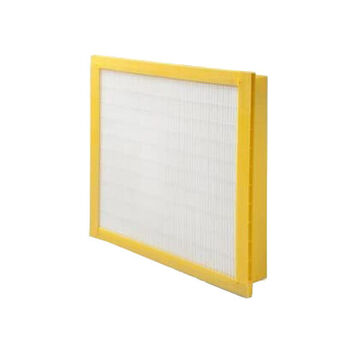 Mini Pleated Air Filter, Single Header, 100% Synthetic, 24 in x 24 in x 4 in, MERV 14