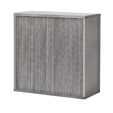 HEPA Pleated Filter, High Capacity, Micro Glass Fiber, 24 in x 24 in x 12 in