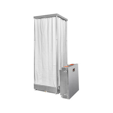 Collapsible Decontamination Shower, 30 in Assembled, Collapsed Width, 30 in Assembled, Collapsed Length, 83 in Assembled, 10 in Collapsed Height