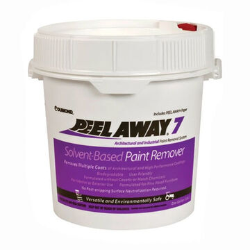 Paint Remover, 7 Solvent-Based, 1 gal, Pail, Light Brown, Paste